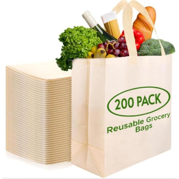 Home- Simply Cool Reusable Grocery Bags, COCOPLOCEUS Cream Quilt Set Full/Queen, VOGOL Farmhouse Curtains -MSRP $10,112