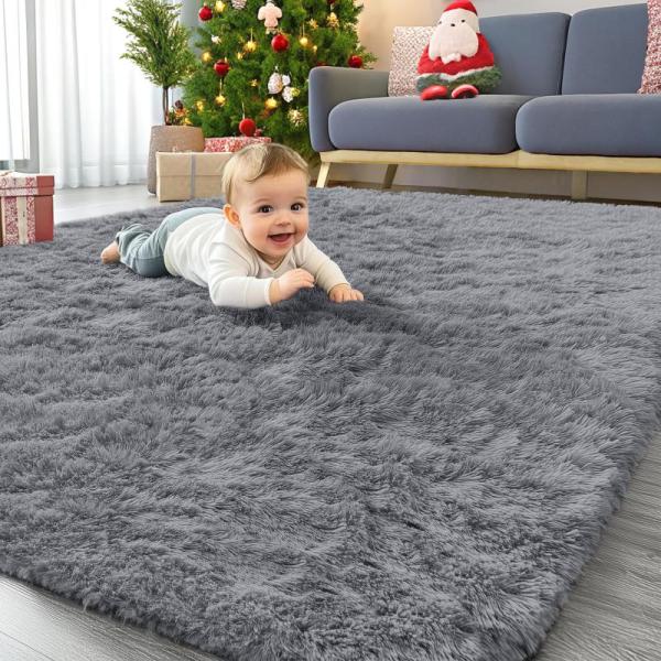 OLANLY Area Rugs for Living Room Bedroom Machine Washable - MSRP $31
