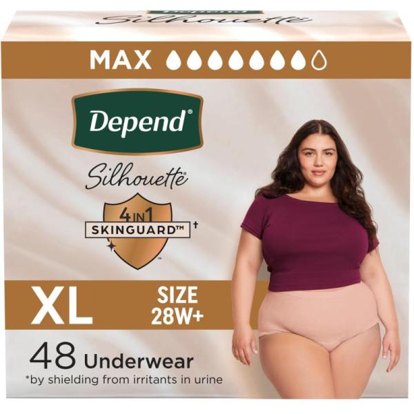Depend Silhouette Adult Incontinence Postpartum Bladder Leak Underwear - MSRP $52