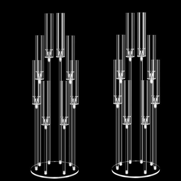 2 Set of 8 Arms Acrylic Candelabra Centerpiece - MSRP $89