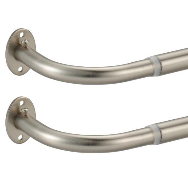 2pk Curtain Rods, Room Darkening Wrap Around Single Window - MSRP $33