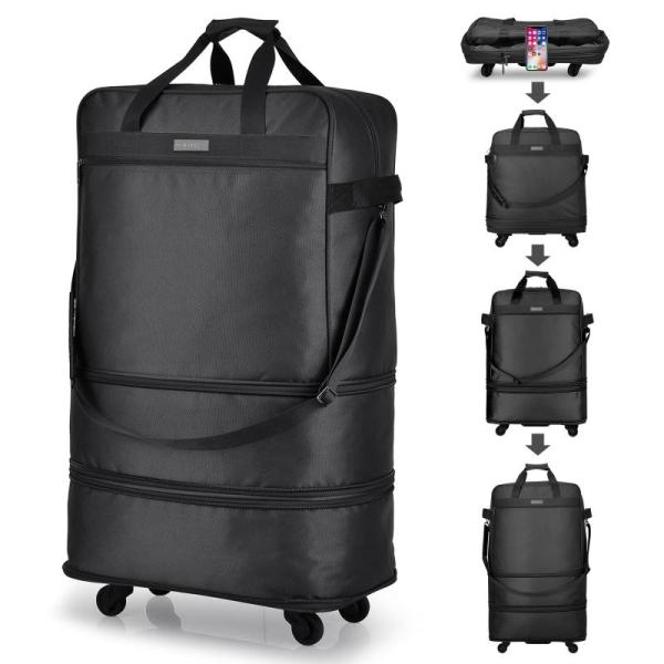 Hanke Suitcase w/Wheels Expandable Foldable Luggage Bag - MSRP $79