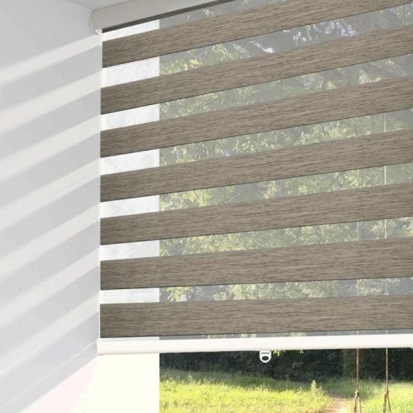 ShadesU Cordless Zebra Blinds, Light Filtering Dual-Layer - MSRP $105