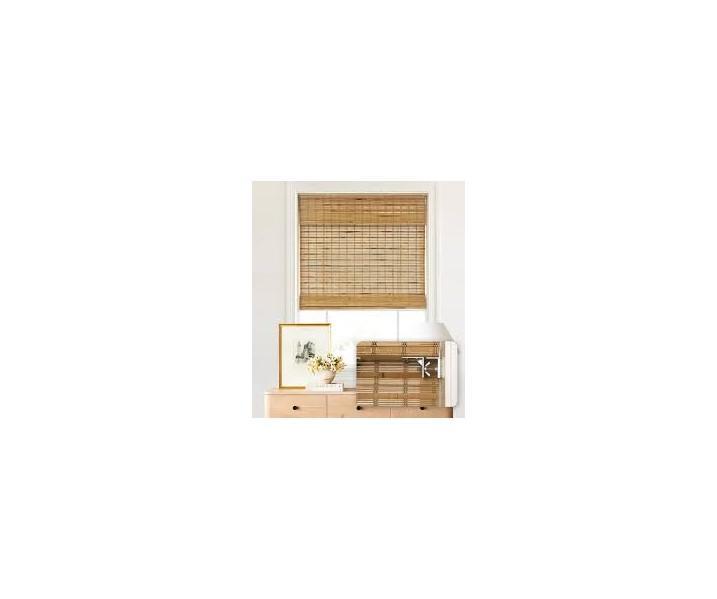 LazBlinds Cordless Bamboo Roman Shades, No Tools No Drill - MSRP $75