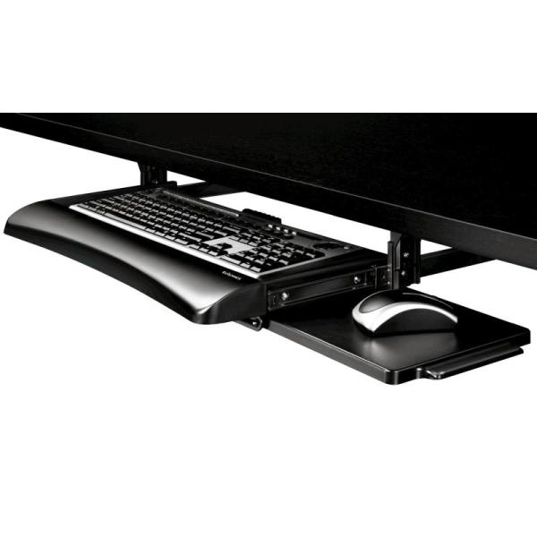 Fellowes Office Suites Underdesk Keyboard Drawer, Black/Silver 9140305 - MSRP $38