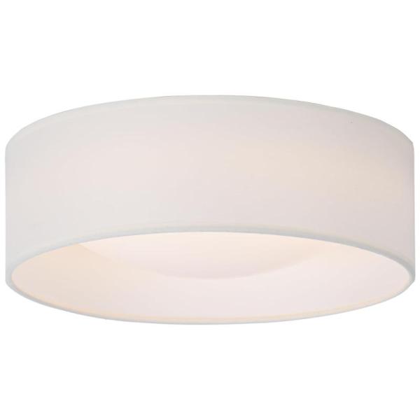 CALOKES 13" White Fabric Flush Mount Ceiling Light 24W - MSRP $39