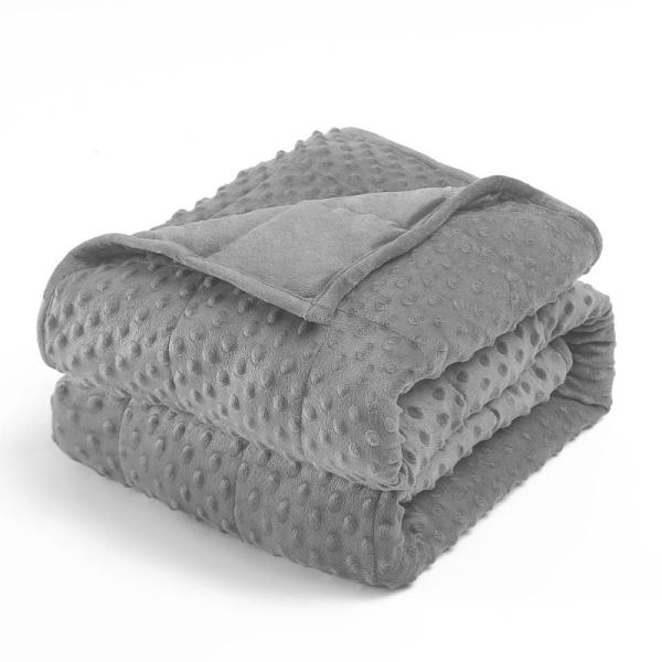 Wemore Minky Dot Weighted Blanket, Queen Size 15 - MSRP $31