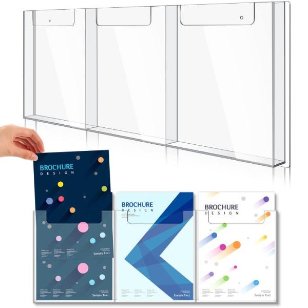 Sherr 1 Pc Clear Hanging Brochure Holder Wall Mount Flyer - MSRP $49