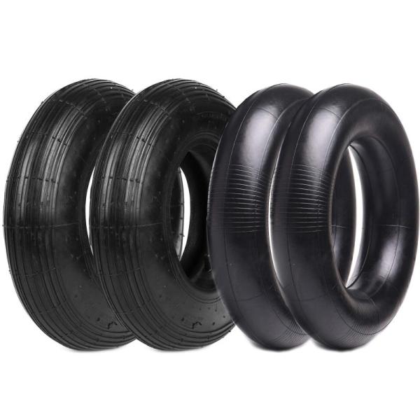 (2-Set) AR-PRO 4.80/4.00-8" Tire and Inner Tube Set - MSRP $34