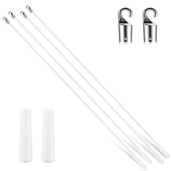 Bokon 4 Pcs Blinds Wand Replacement with Hook and Handle - MSRP $35