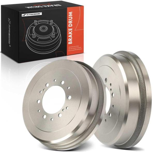 A-Premium 13.50 in (343 mm) Rear Brake Drums Set Compatible - MSRP $114