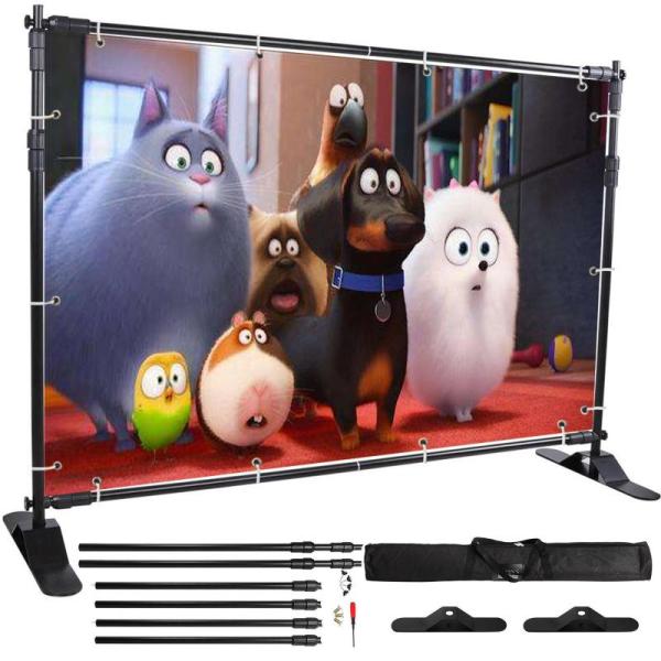 VEVOR Backdrop Banner Stand 8 x 8 Ft Adjustable Heavy Duty - MSRP $49