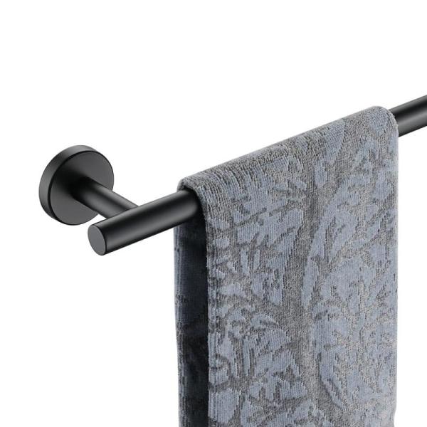 JQK 304 Black Towel Bar, 30Inch Stainless Steel - MSRP $31
