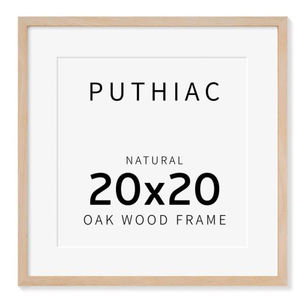 Puthiac 20x20 Oak Wood Picture Frames, Poster - MSRP $46