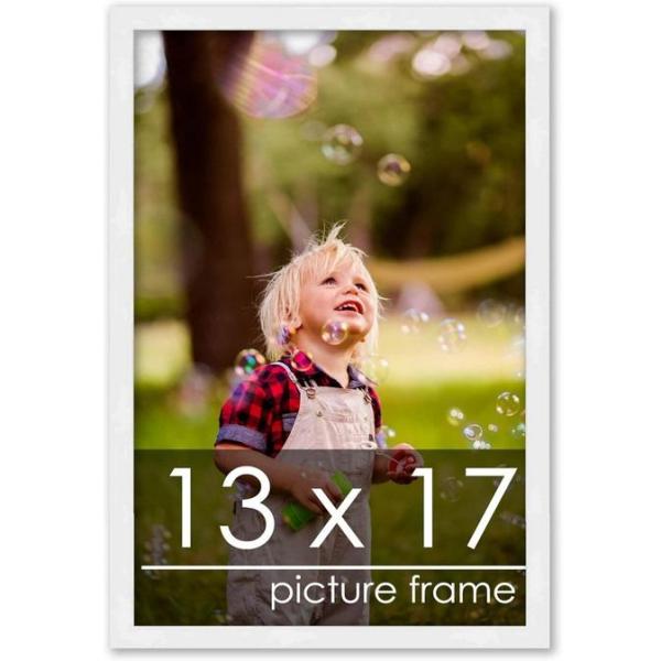 Poster Palooza 13x17 White Picture Frame, Solid Pine Wood - MSRP $31