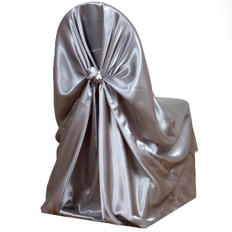 Silver Chair Covers, 24pc Satin Universal - MSRP $60