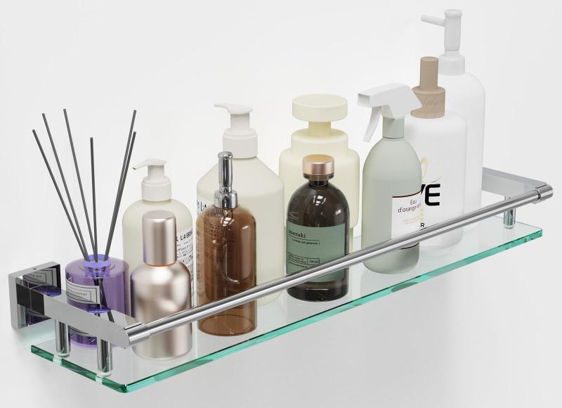 SFGSOWOR Glass Shelf, Bathroom Wall Sheves 24in - MSRP $51