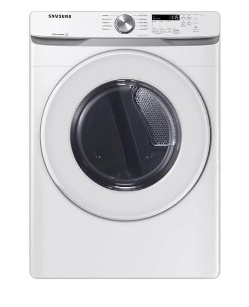 Shelf Pull Appliances - Samsung DVE45T6005W 7.5 cu. ft. Electric Dryer - MSRP $895