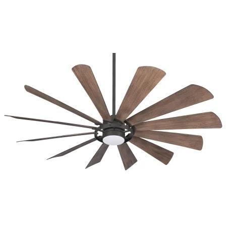 MinkaAire F870L-ORB 12 Blade Indoor / Outdoor Smart LED Energy Star Ceiling Fan - MSRP $669