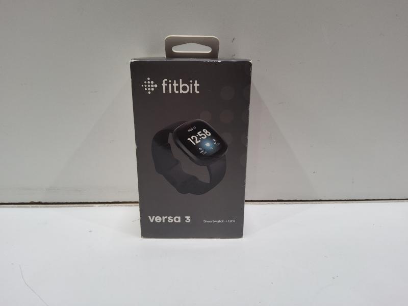 NEW - Fitbit Versa 3 Health & Fitness Smartwatch, Black - Est Retail $172