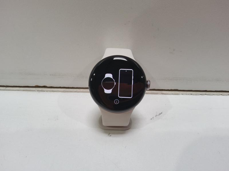 Google Pixel Watch 2 Wifi, Polished Silver Aluminum Case/Porcelain Active Band - Est Retail $249