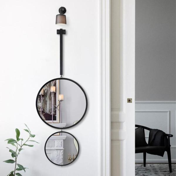 Home - DAOYIJIAJU 2Pcs Round Mirror, HCODCIBA Round Mirrors 24in Braided Knot, Okuna Outpost Woven Baskets -MSRP $3,418