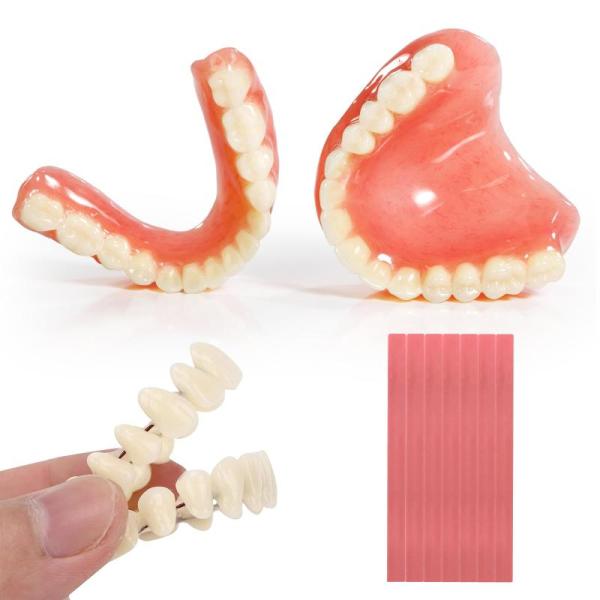 Beauty - OTOOX Do It Yourself Denture Fake Teeth Top & Bottom, JGS1996 Real Human Hair Toppers, Collagen - MSRP $8,129