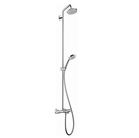 Hansgrohe 27143001 Croma Thermostatic Showerpipe 150 1-Jet with Tub Filler - MSRP $733