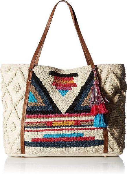 Steve Madden Bohemian Tasseled Woven Bag
