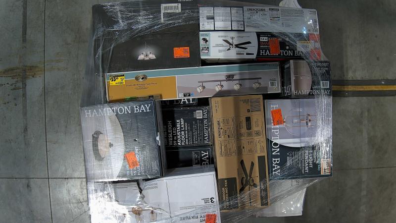Lighting & Electrical - Hampton Bay Fanelee 54in LED Ceiling Fan, HDC, Husky, Progress Lighting - Est Retail $2,698