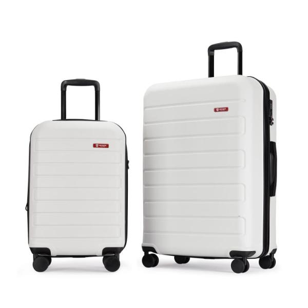 Luggage - GinzaTravel 2-Piece ABS Luggage Set with TSA Locks, Expandable, and Friction-Resistant - MSRP $1,592