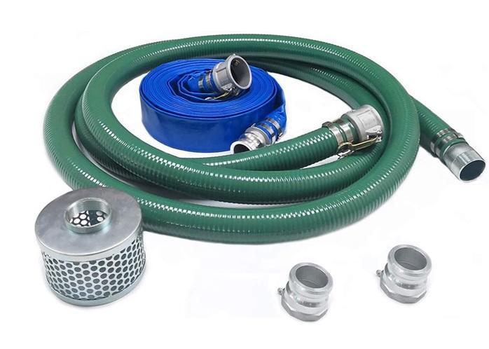 Eastrans Discharge Hose Pump Kit Includes Blue PVC Backwash Hose & Green PVC Suction Hose - MSRP $173