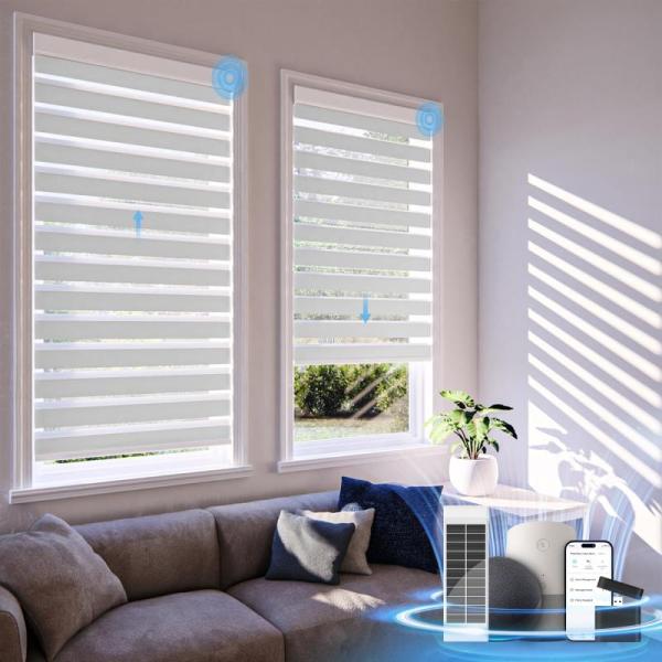 DONGFXK Motorized Zebra Blinds with Remote ControlSolar - MSRP $74