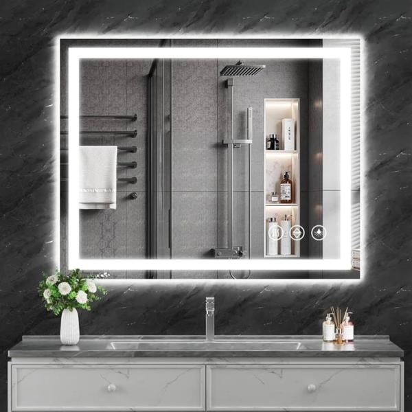 Koonmi 30x40 LED Bathroom Mirror Backlit Front Lit LED - MSRP $127
