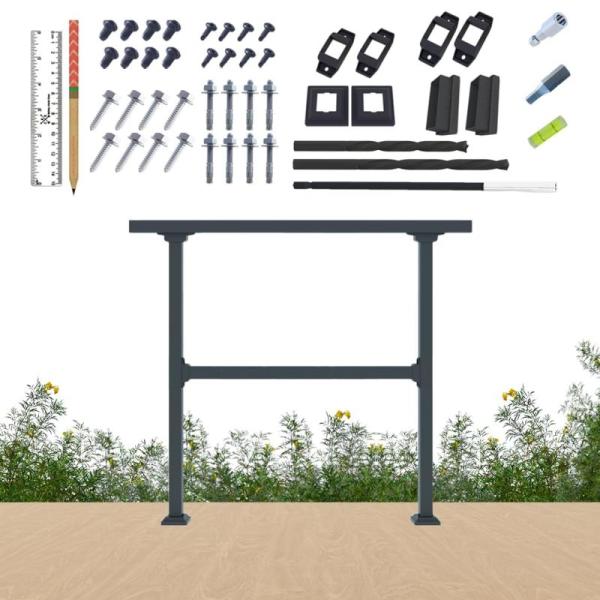 CR Fence Rail Horizontal Metal Deck Railing 4ft Wide - MSRP $98