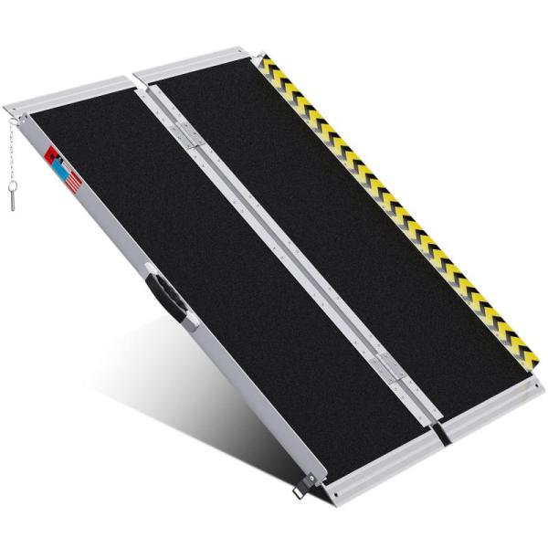 WHALEMOTOR Portable Wheelchair Ramp 4FT Anti-Slip Aluminum - MSRP $139
