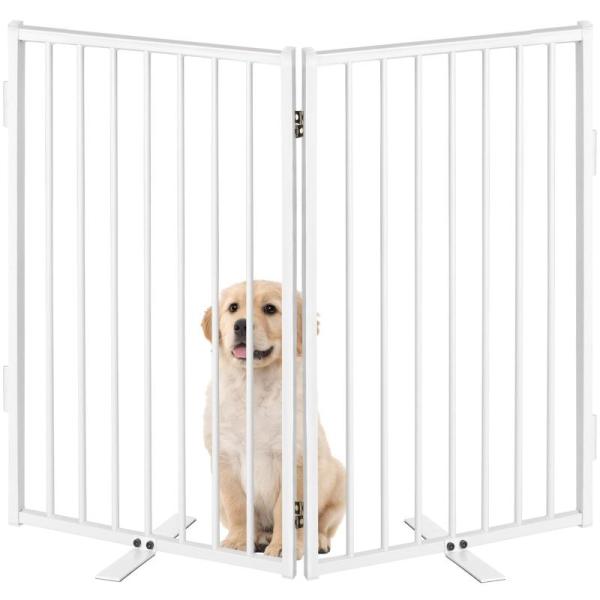 Metal Freestanding Dog Gates with Door for Outdoor - MSRP $109