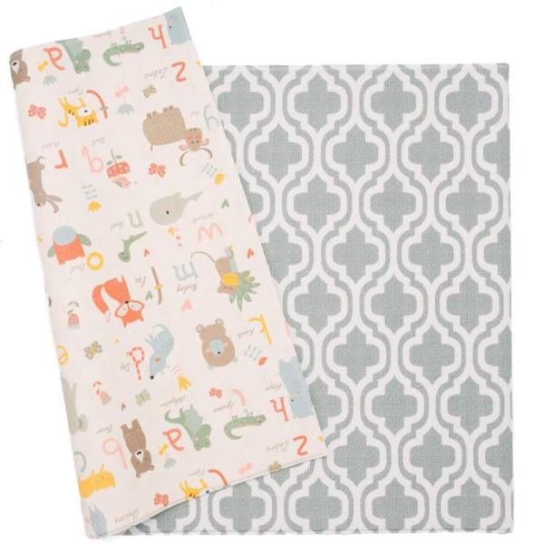 Baby Care Play Mat (Large Moroccan - Blue) 82'' x 55'' - MSRP $198