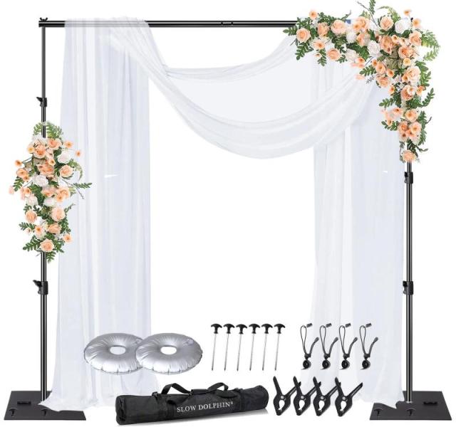 SLOW DOLPHIN Pipe and Drape Photography Backdrop Stand Kit - MSRP $98