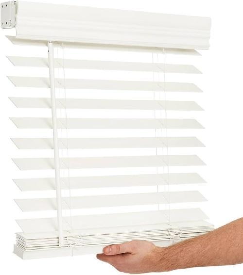 LOTUS WINDOWARE Cordless Faux Wood Blinds 35"x48" - MSRP $54