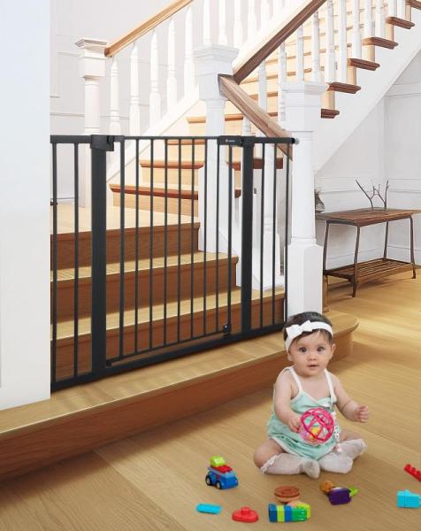 COMOMY 36" Extra Tall Baby Gate, Fits Stairs & Doorways - MSRP $84