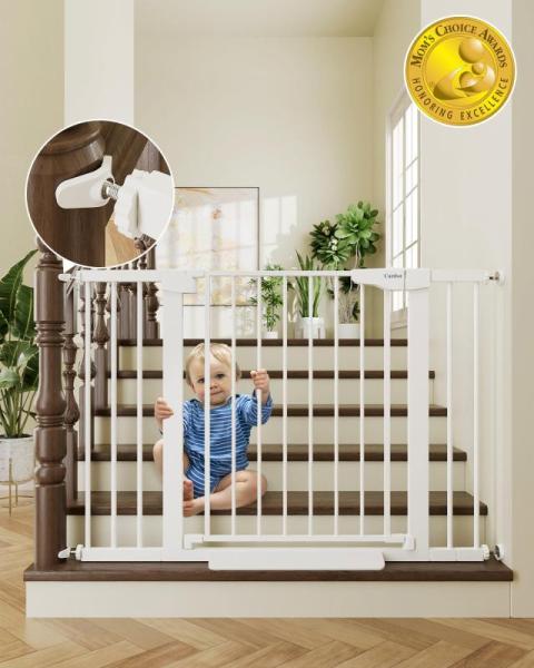Cumbor 29.7-46" Baby Gate for Stairs Toddler Safety - MSRP $87
