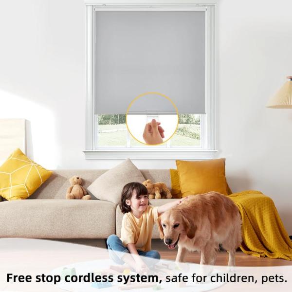 ChrisDowa Cordless Free-Stop 100 Blackout Blinds for - MSRP $61