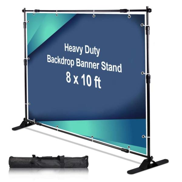 AkTop 10x8ft Heavy Duty Backdrop Banner Stand Kit - MSRP $84