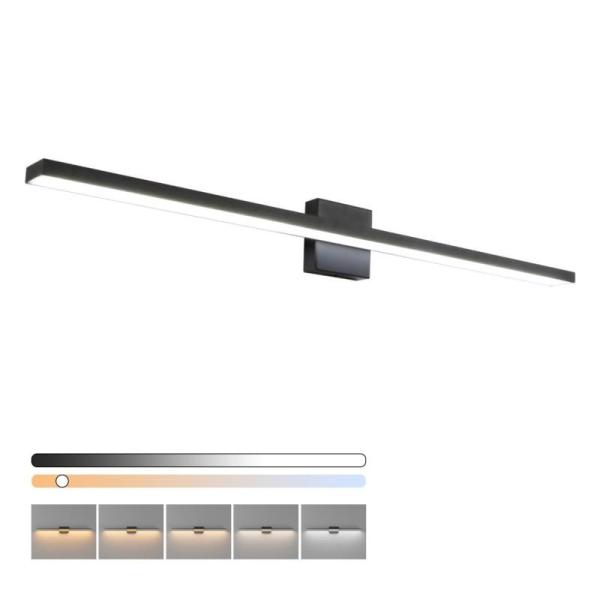 Ralbay 5 Color Temperature Dimmable Black Bathroom Vanity - MSRP $84