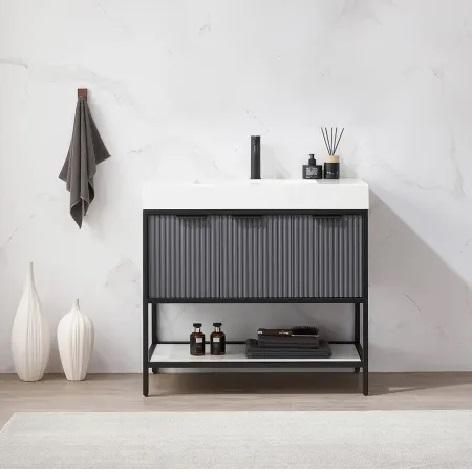 Miseno MV-NM-705236-GY-WH Vanity Set - MSRP $839