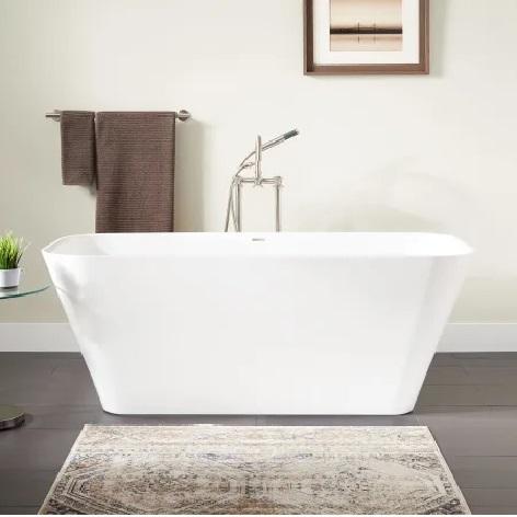 Signature Hardware SHINFSR6631WH Soaking Tub - MSRP $3,460