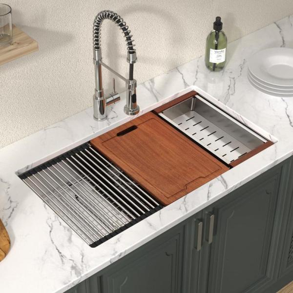 Home Improvement - Lordear Kitchen Sink, Winsoon Barn Door Hardware Kit, Illmtw Glass Floor Lamp - MSRP $1,906