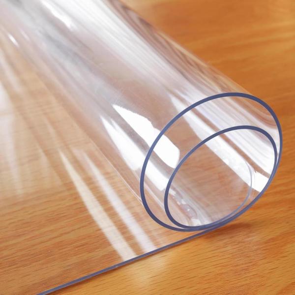 Plastic Clear Table Protector, 54inx54in, 1.5mm Thick - MSRP $44