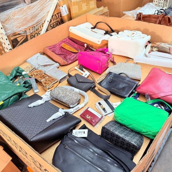 Bulk Lot of Mixed Brand Handbags and Wallets MSRP $10,000
